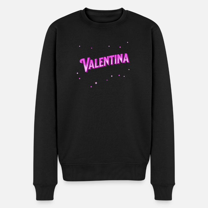Valentina Namen personalisiert - Männer Premium Bio Pullover - Schwarz