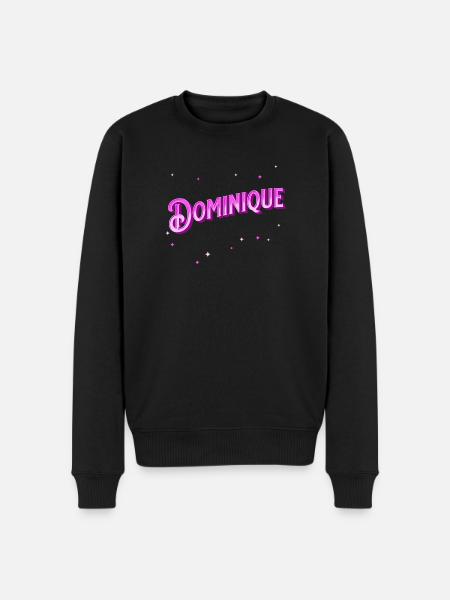 Dominique name personalized - Men's Premium Organic Jumper - black