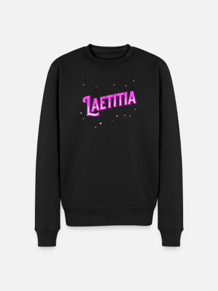 Laetitia nom personnalisé - Pull Premium bio Homme - noir