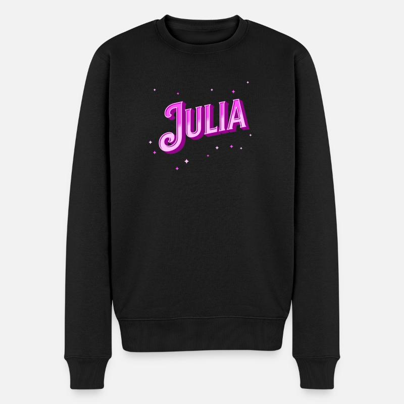 Julia Namen personalisiert - Männer Premium Bio Pullover - Schwarz