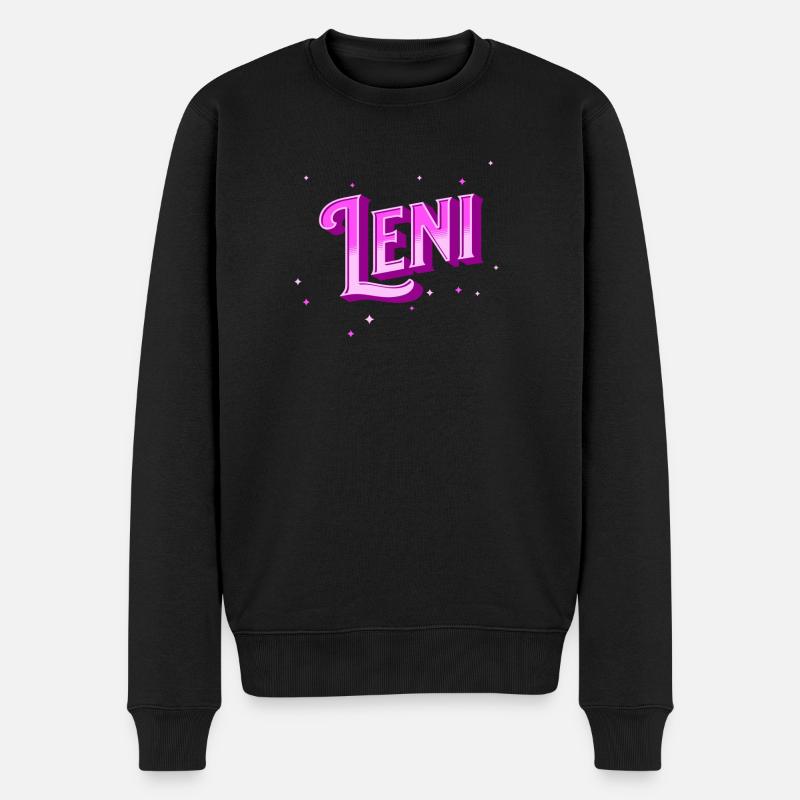 Leni's name personalized - Men's Premium Organic Jumper - black