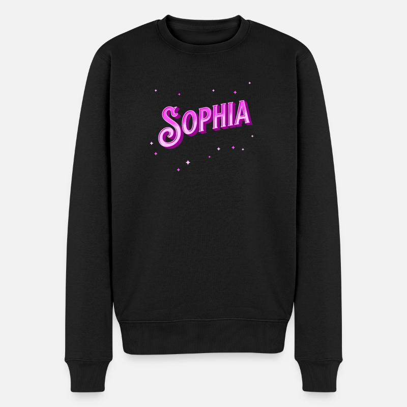 Sophia Namen personalisiert - Männer Premium Bio Pullover - Schwarz