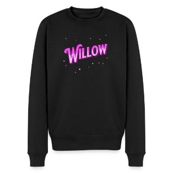 Nom de saule personnalisé - Pull Premium bio Homme - noir - Devant - Nico (187cm)