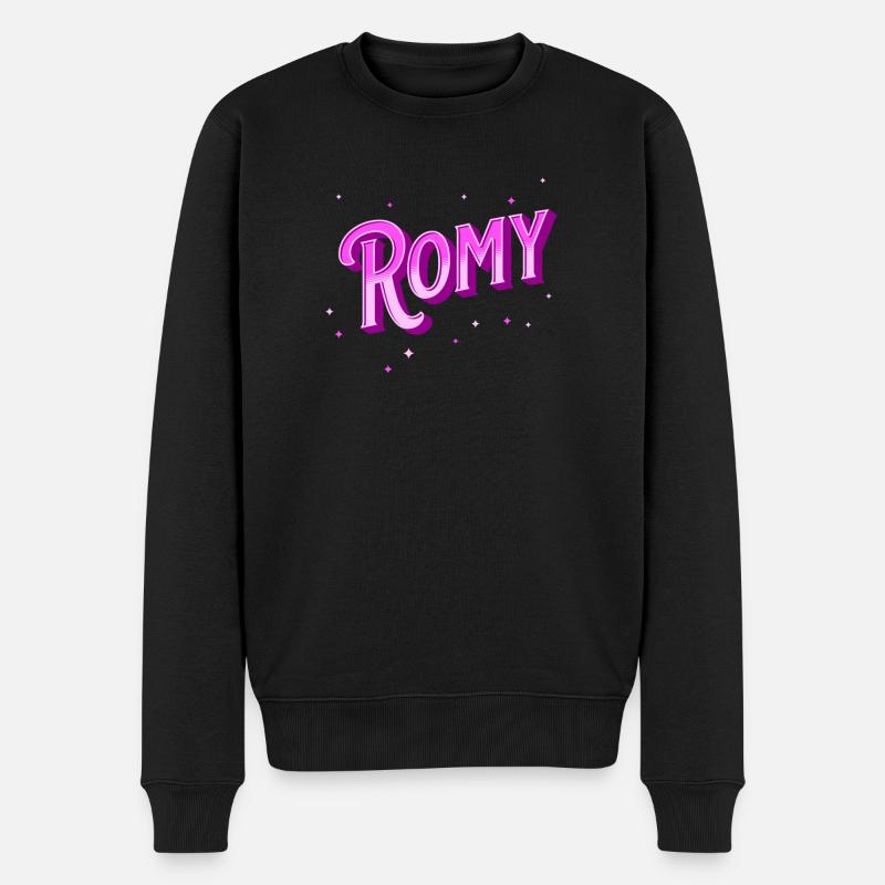 Romy Namen personalisiert - Männer Premium Bio Pullover - Schwarz