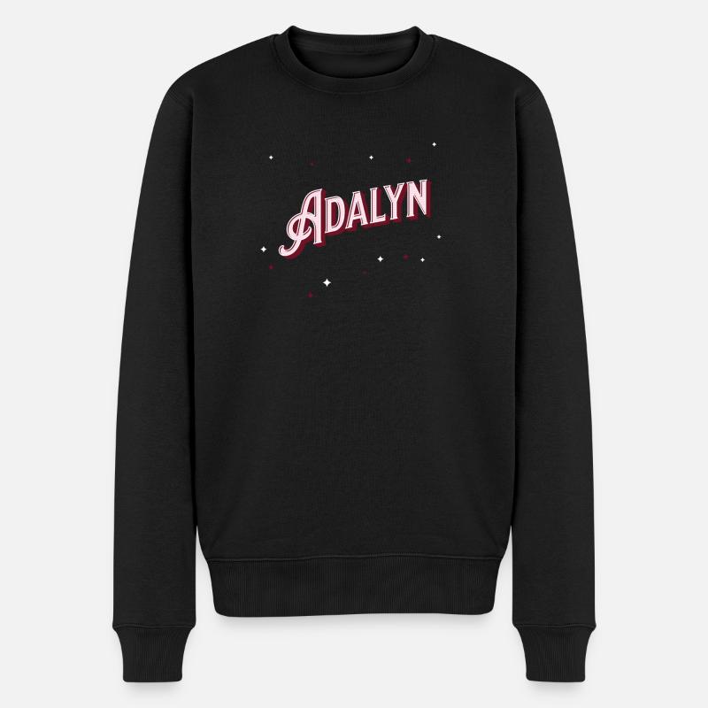Nom Adalyn personnalisé - Pull Premium bio Homme - noir