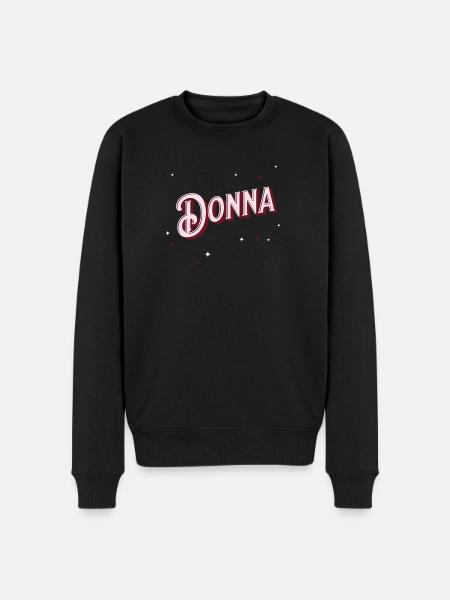 Personalized Donna name - Men's Premium Organic Jumper - black