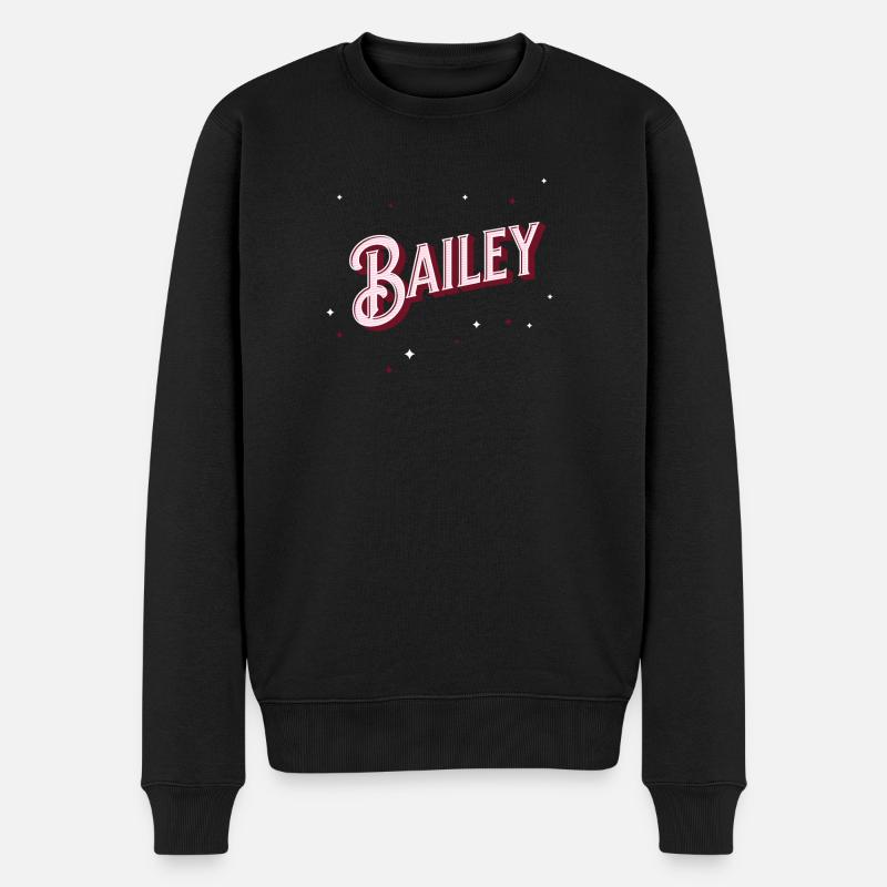 Bailey name personalized - Men's Premium Organic Jumper - black