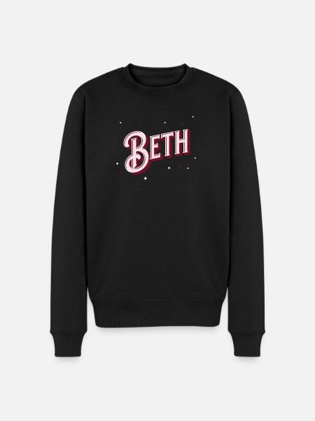 Personalized Beth name - Men's Premium Organic Jumper - black