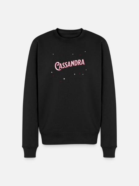 Cassandra name personalized - Men's Premium Organic Jumper - black