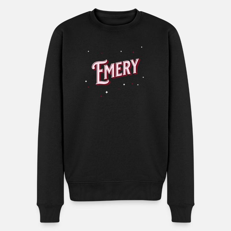 Nom Emery personnalisé - Pull Premium bio Homme - noir