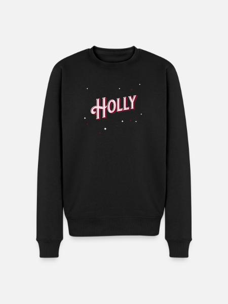 Holly name personalised - Men's Premium Organic Jumper - black