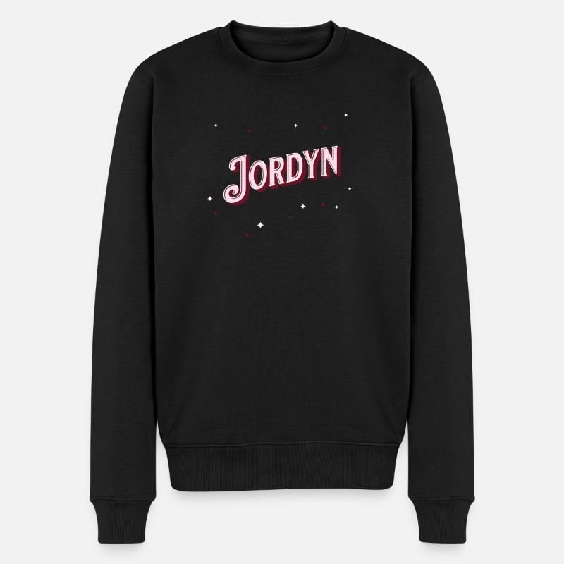 Prénom Jordyn personnalisé - Pull Premium bio Homme - noir