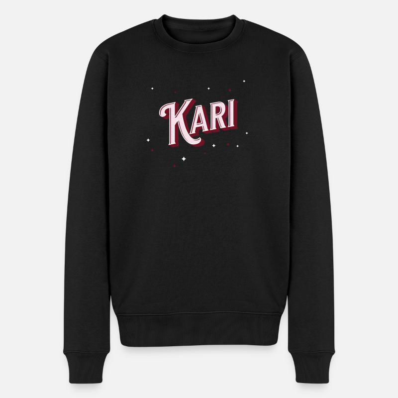 Prénom Kari personnalisé - Pull Premium bio Homme - noir