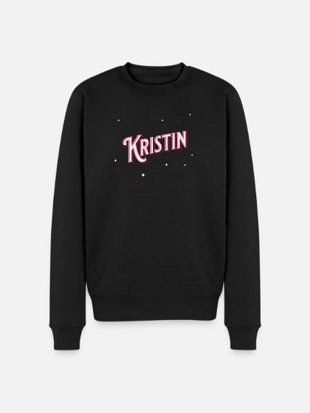 Kristin name personalized - Men's Premium Organic Jumper - black