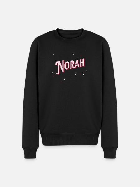 Norah navn personlig - Økologisk premium-sweatshirt til mænd - sort