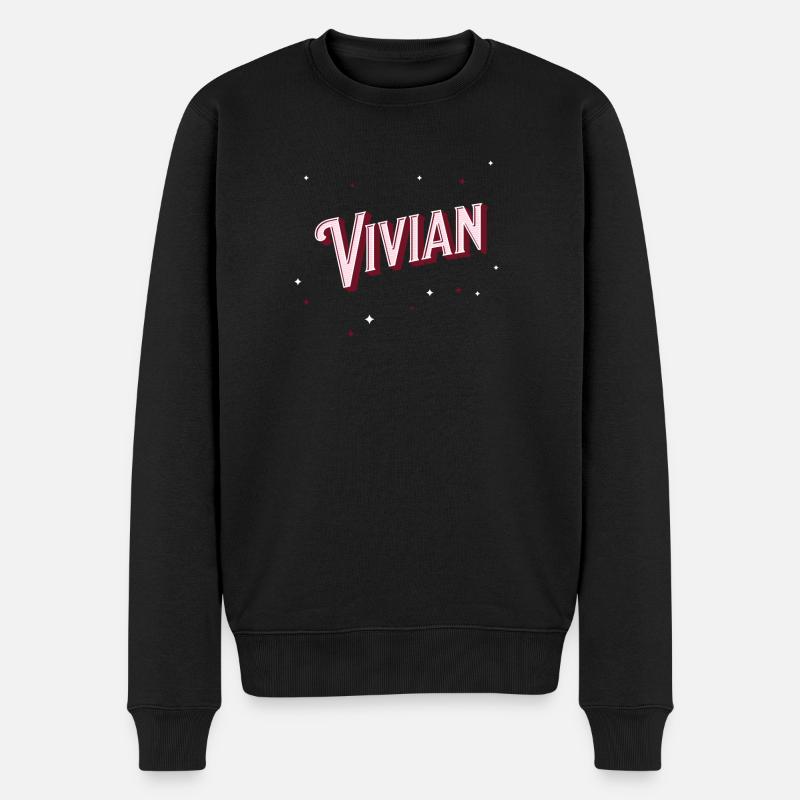Nom Vivian personnalisé - Pull Premium bio Homme - noir