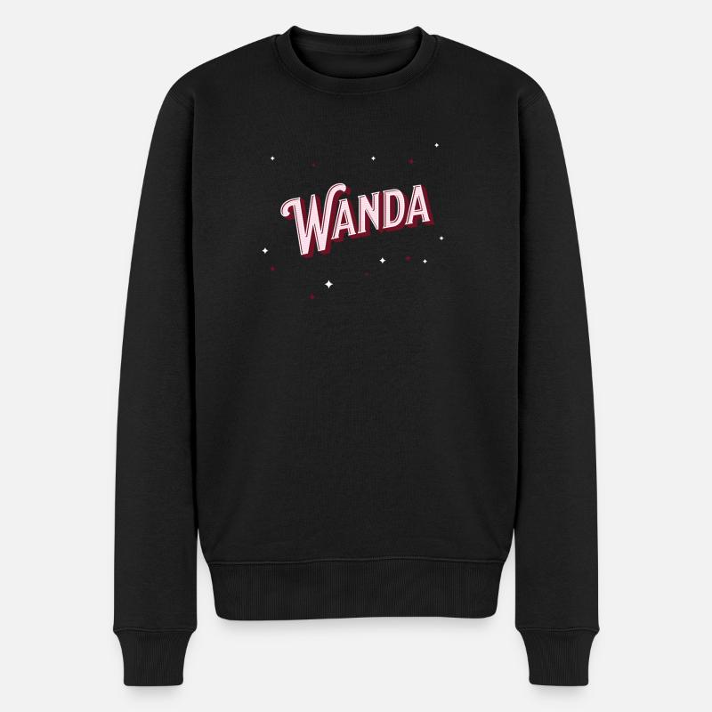 Wanda Namen personalisiert - Männer Premium Bio Pullover - Schwarz