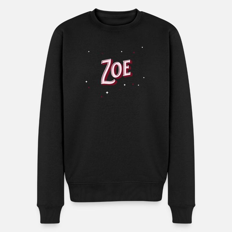Zoe name personalized - Men's Premium Organic Jumper - black