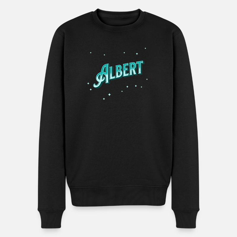 Albert name personalized - Men's Premium Organic Jumper - black