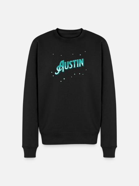 Austin name personalized - Men's Premium Organic Jumper - black