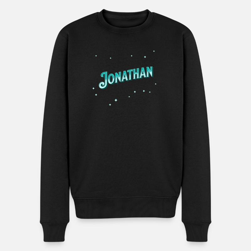 Jonathan name personalized - Men's Premium Organic Jumper - black