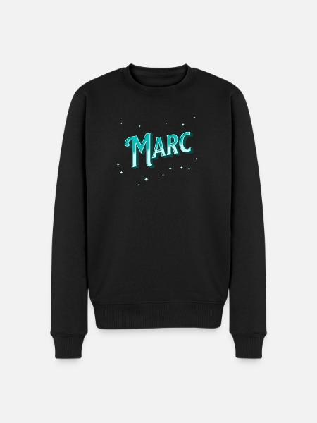 Marc name personalized - Men's Premium Organic Jumper - black