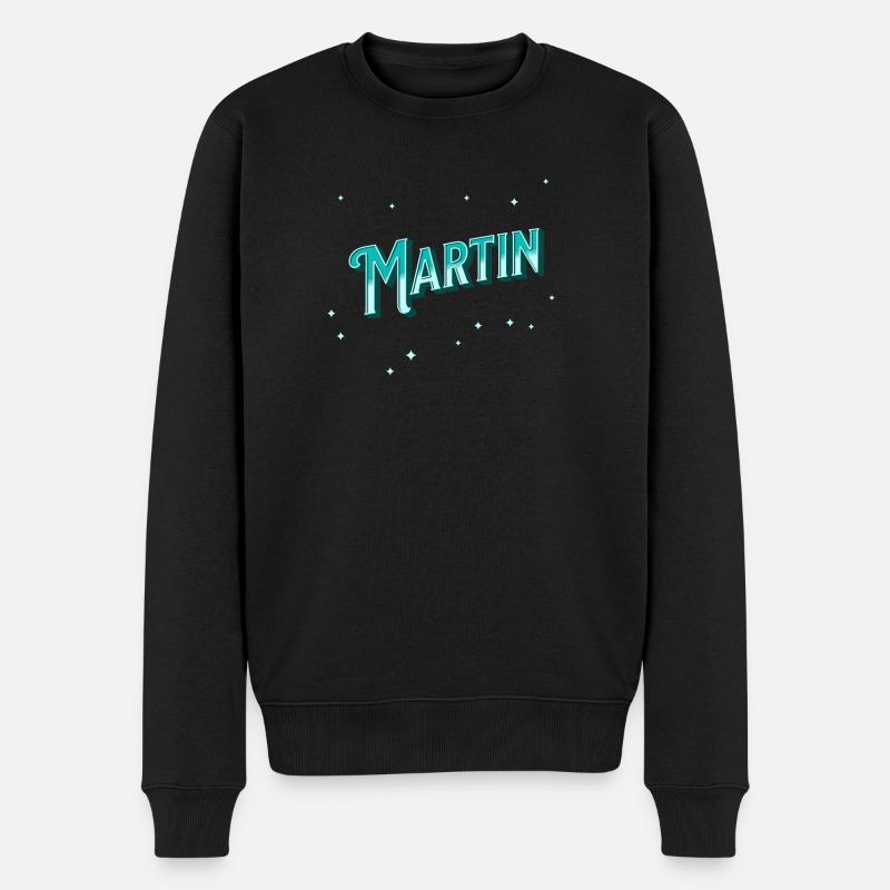 Le nom de Martin personnalisé - Pull Premium bio Homme - noir