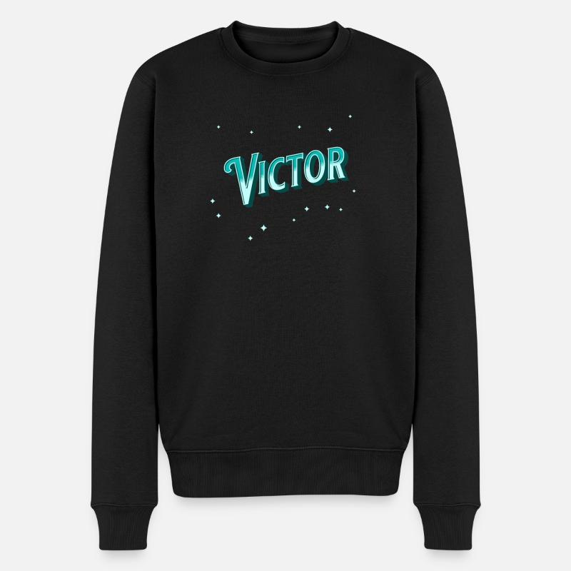 Nom Victor personnalisé - Pull Premium bio Homme - noir