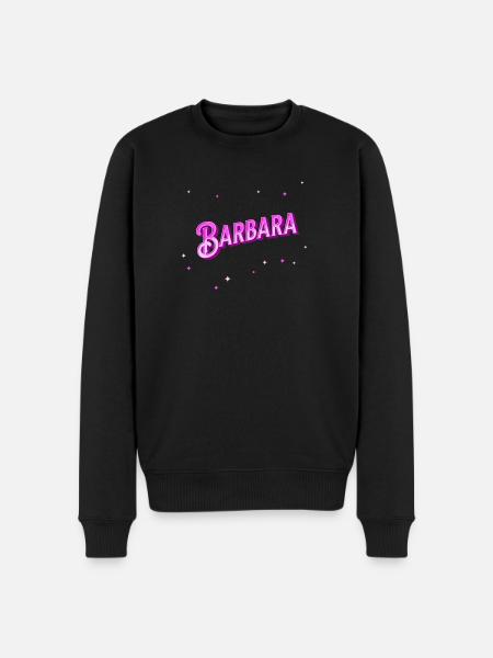 Barbara name personalized - Men's Premium Organic Jumper - black