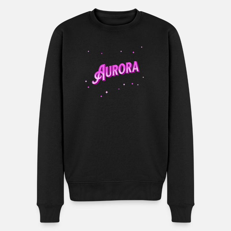 Aurora name personalized - Men's Premium Organic Jumper - black