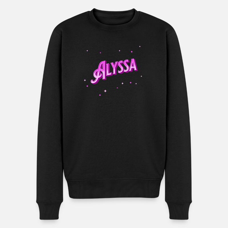 Alyssa name personalized - Men's Premium Organic Jumper - black