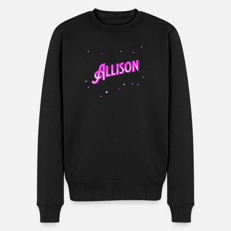 Allison Namen personalisiert - Männer Premium Bio Pullover - Schwarz