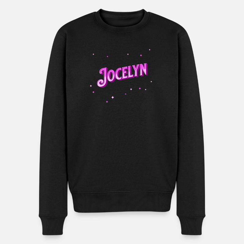 Jocelyn Namen personalisiert - Männer Premium Bio Pullover - Schwarz