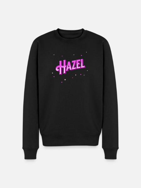 Hazel name personalized - Men's Premium Organic Jumper - black
