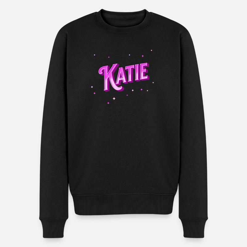 Le nom de Katie personnalisé - Pull Premium bio Homme - noir