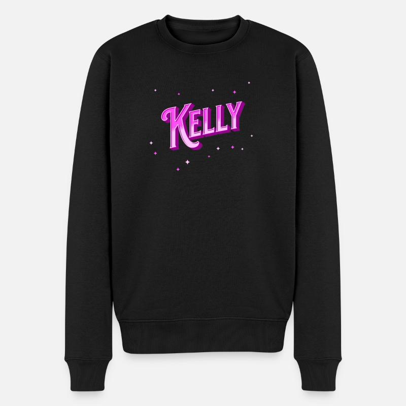 Kelly Namen personalisiert - Männer Premium Bio Pullover - Schwarz