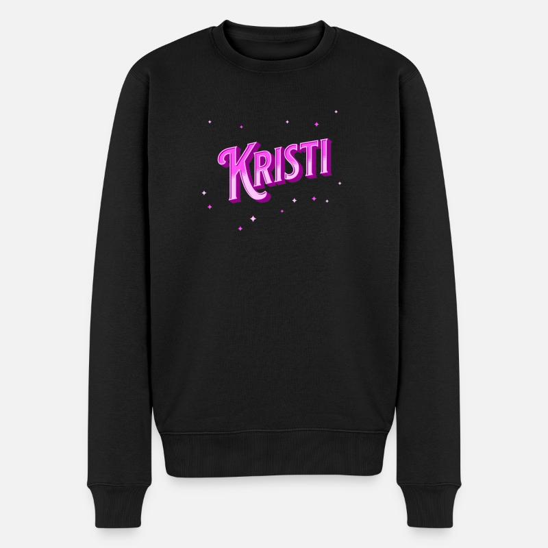 Kristi's name personalized - Men's Premium Organic Jumper - black