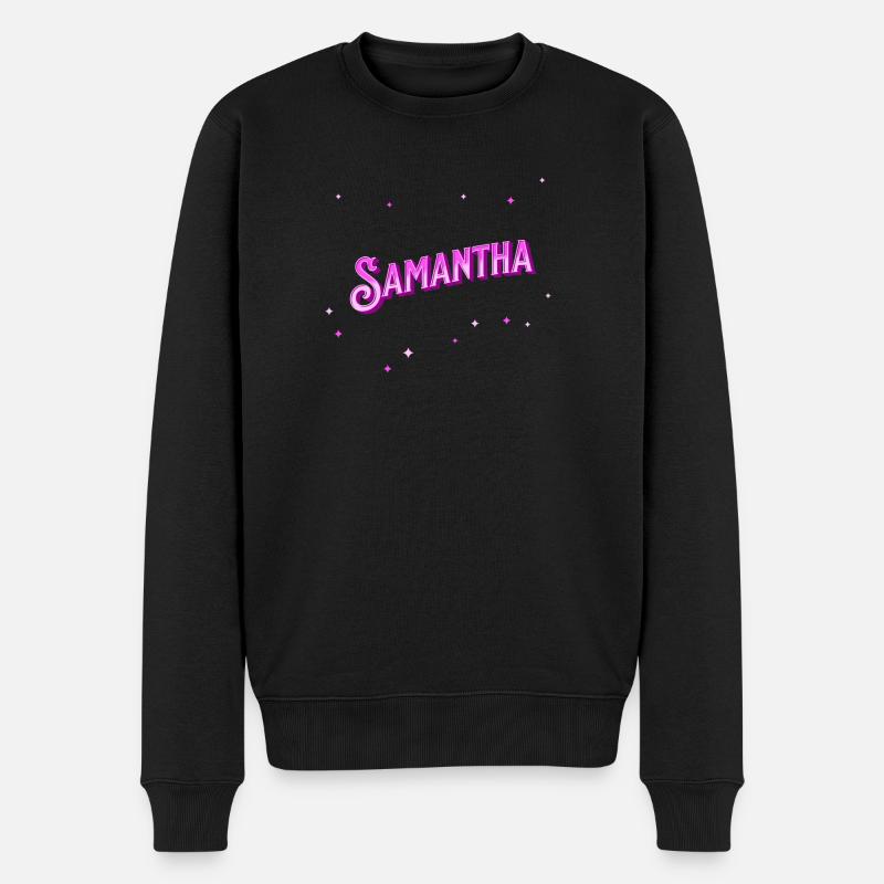 Le nom de Samantha personnalisé - Pull Premium bio Homme - noir