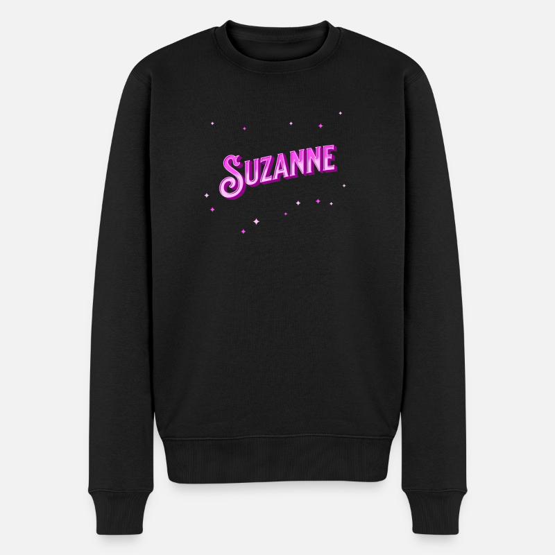 Suzanne name personalized - Men's Premium Organic Jumper - black