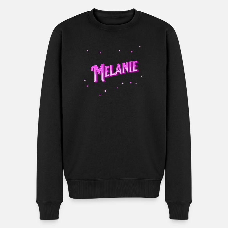 Mélanie nom personnalisé - Pull Premium bio Homme - noir
