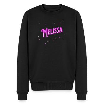 Melissa Namen personalisiert - Männer Premium Bio Pullover - Schwarz - Vorne - Nico (187cm)