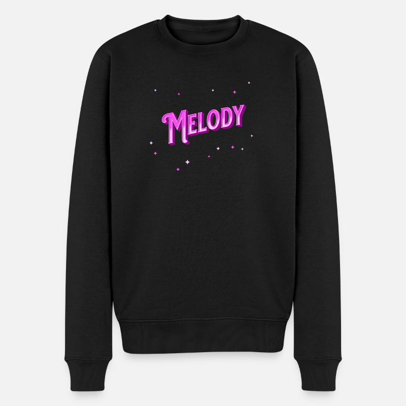 Nom de la mélodie personnalisé - Pull Premium bio Homme - noir