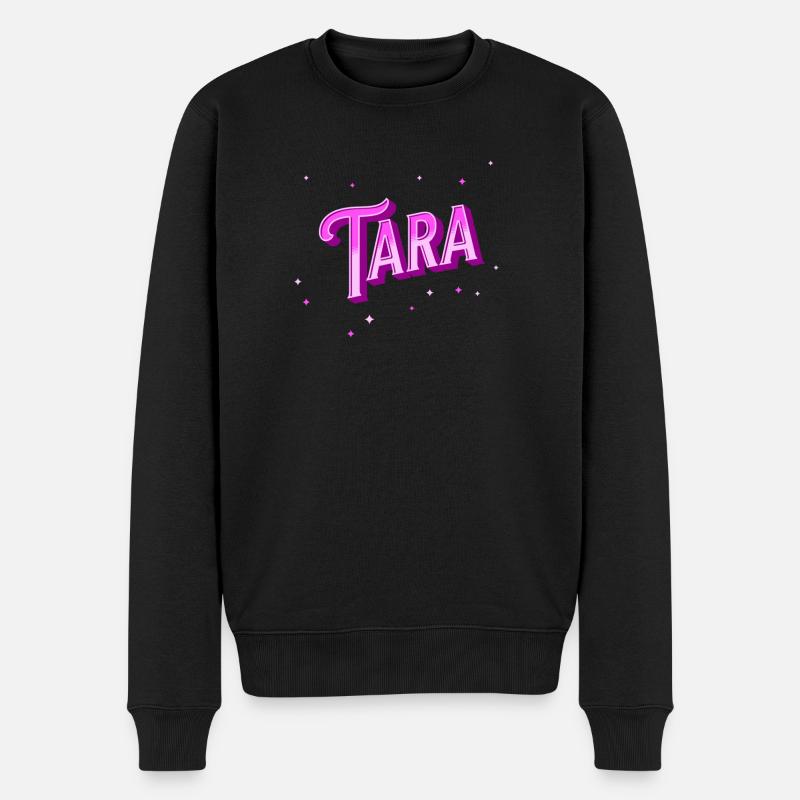 Tara Namen personalisiert - Männer Premium Bio Pullover - Schwarz