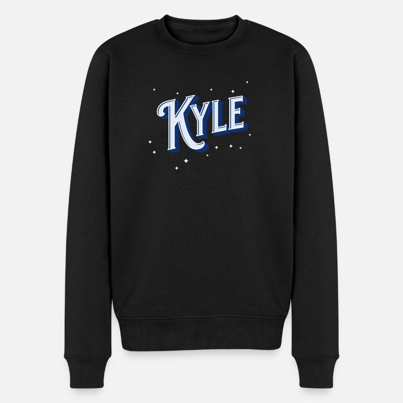 Kyle name personalized - Men's Premium Organic Jumper - black