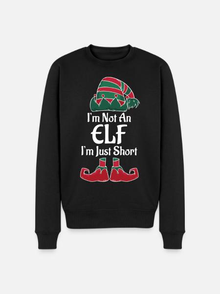 Christmas Elf - Männer Premium Bio Pullover - Schwarz