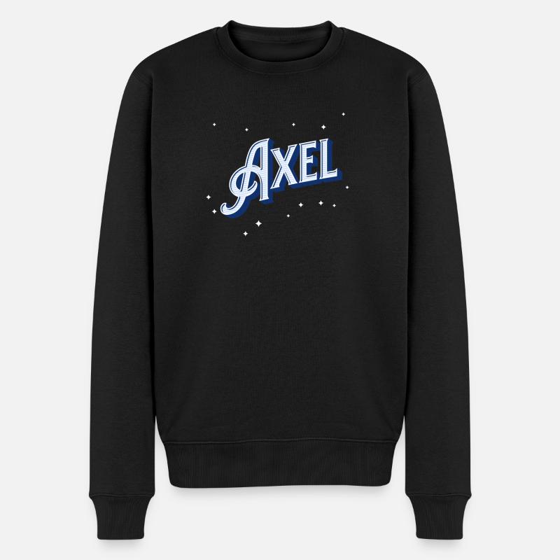 Nom Axel personnalisé - Pull Premium bio Homme - noir