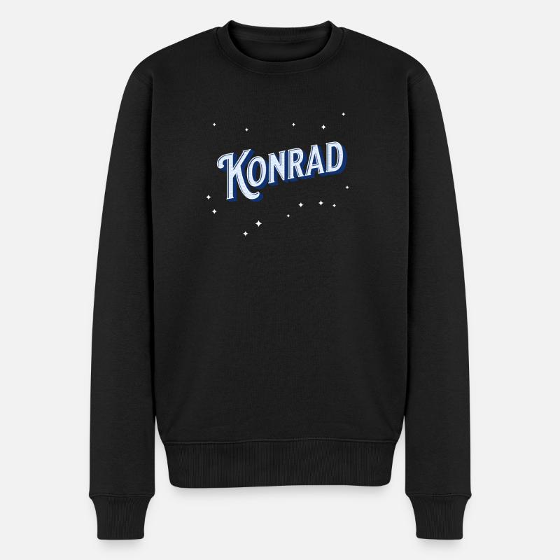 Nom Konrad personnalisé - Pull Premium bio Homme - noir