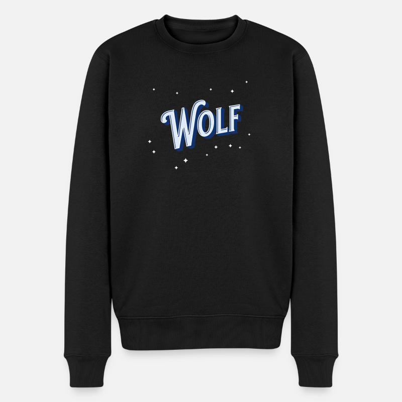 Nom de loup personnalisé - Pull Premium bio Homme - noir