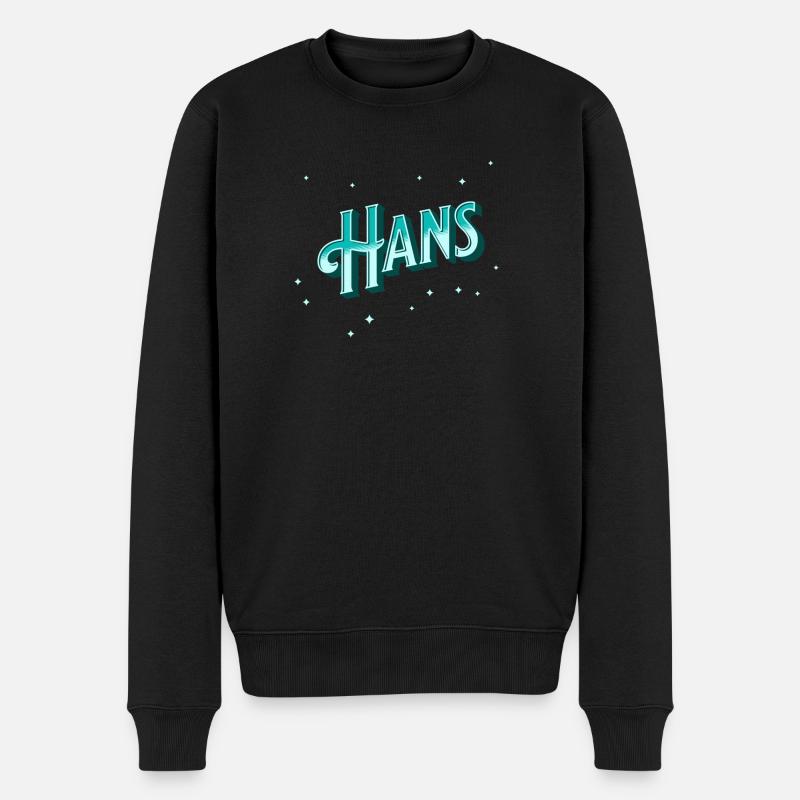 Le nom de Hans personnalisé - Pull Premium bio Homme - noir