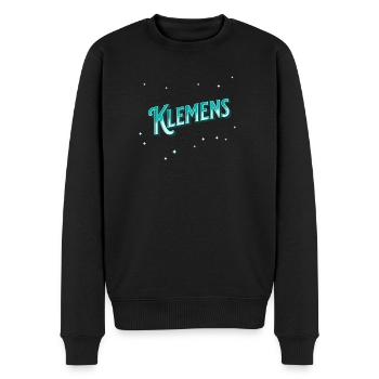 Le nom de Clément personnalisé - Pull Premium bio Homme - noir - Devant - Nico (187cm)